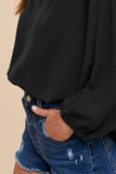 Annie Wear Notched Batwing Sleeve Blouse