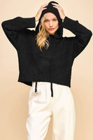Davi & Dani Drop Shoulder Long Sleeve Hooded Sweater