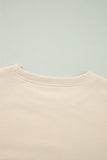 Ruffled Round Neck Long Sleeve Blouse