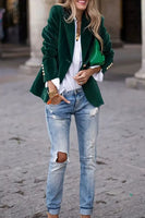 Lapel Collar One Button Blazer