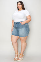 Judy Blue Full Size High Waist Rhinestone Decor Denim Shorts