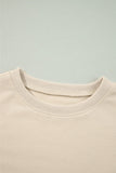 Ruffled Round Neck Long Sleeve Blouse
