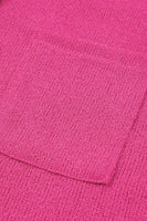 Exposed Seam Detail Henley Knit Hoodie